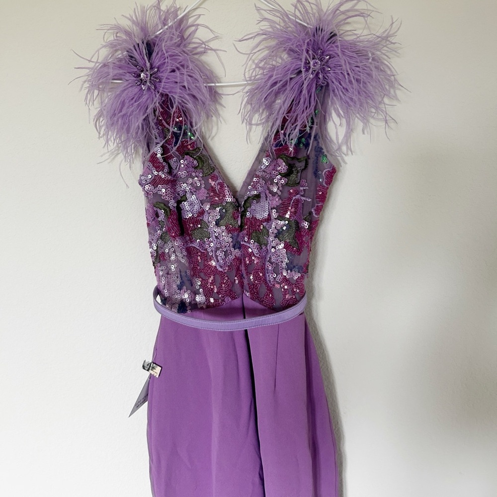NWT Nadine Merabi Alicia Purple Jumpsuit - Picture 7 of 9